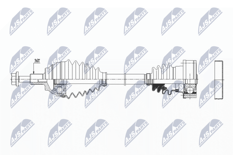 NTY NPW-VW-149 Drive Shaft