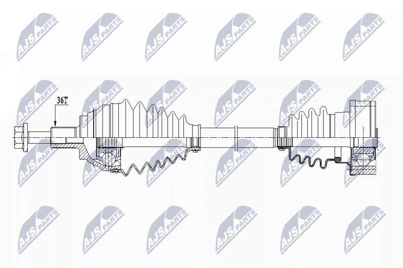 NTY NPW-VW-151 Drive Shaft