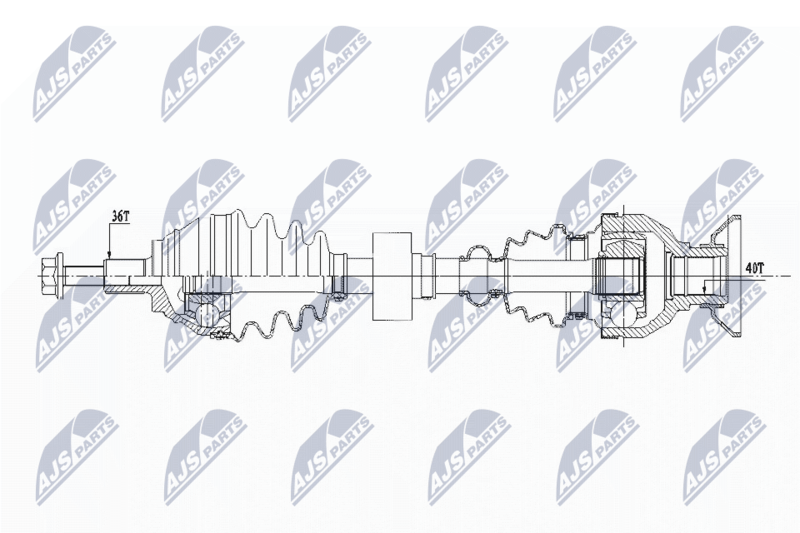 NTY NPW-VW-157 Drive Shaft