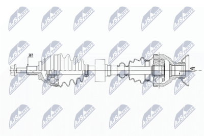Drive Shaft NTY NPW-VW-157