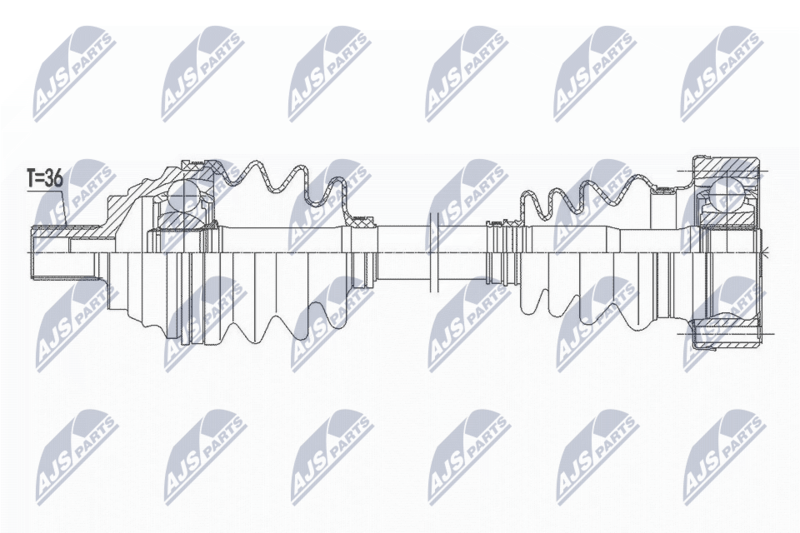 NTY NPW-VW-160 Drive Shaft
