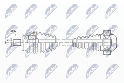 Drive Shaft NTY NPW-VW-163