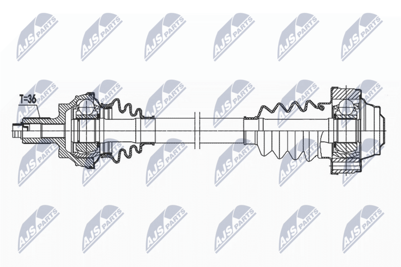 NTY NPW-VW-169 Drive Shaft