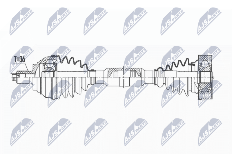 NTY NPW-VW-171 Drive Shaft