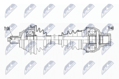 Drive Shaft NTY NPW-VW-174