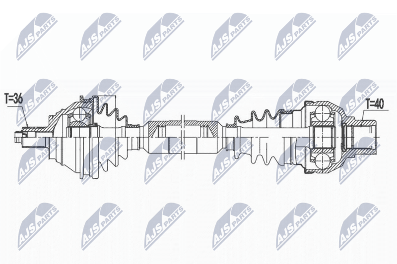 NTY NPW-VW-175 Drive Shaft