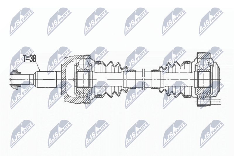 NTY NPW-VW-176 Drive Shaft