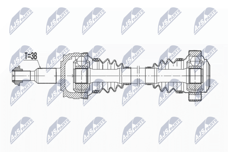 NTY NPW-VW-177 Drive Shaft