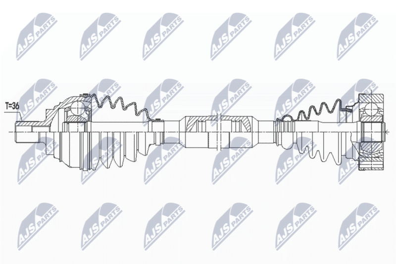 NTY NPW-VW-181 Drive Shaft