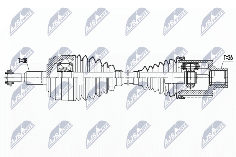 NTY NPW-VW-182 Drive Shaft