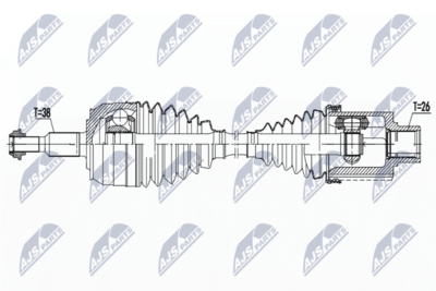 Drive Shaft NTY NPW-VW-182