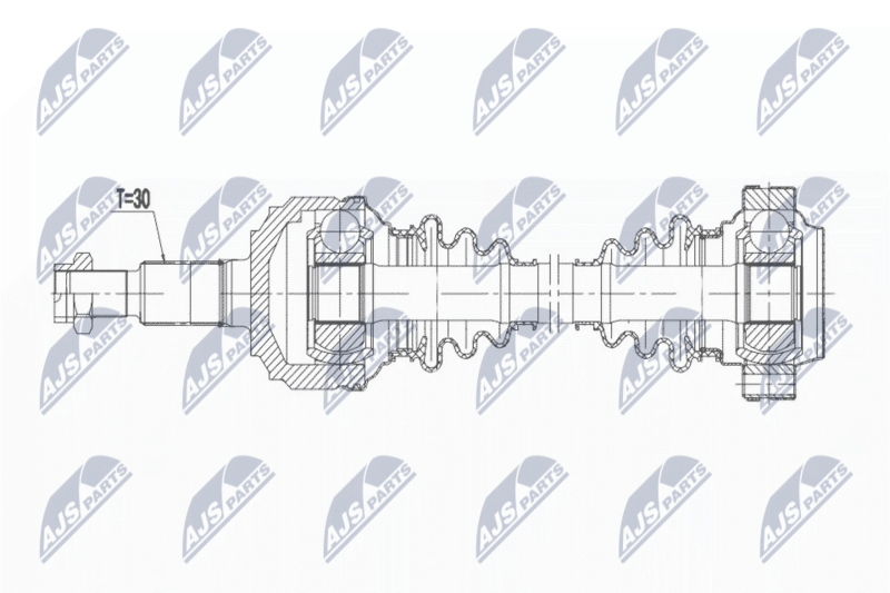 NTY NPW-VW-186 Drive Shaft