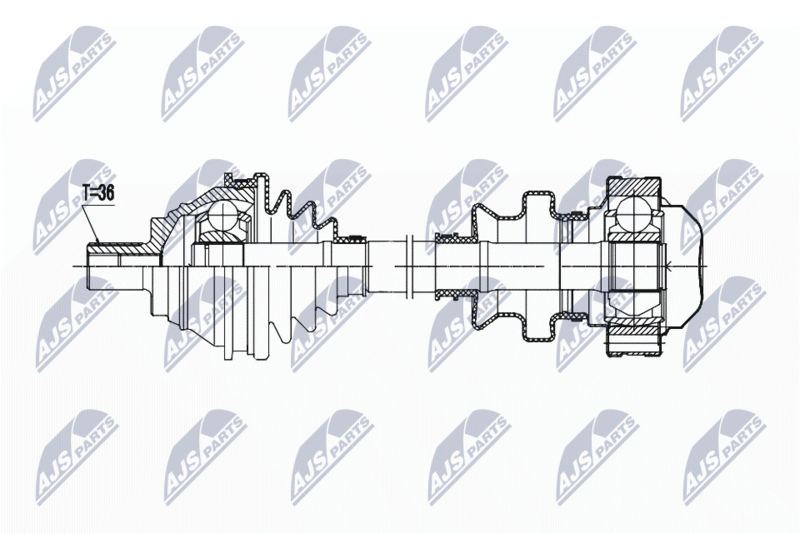 NTY NPW-VW-194 Drive Shaft