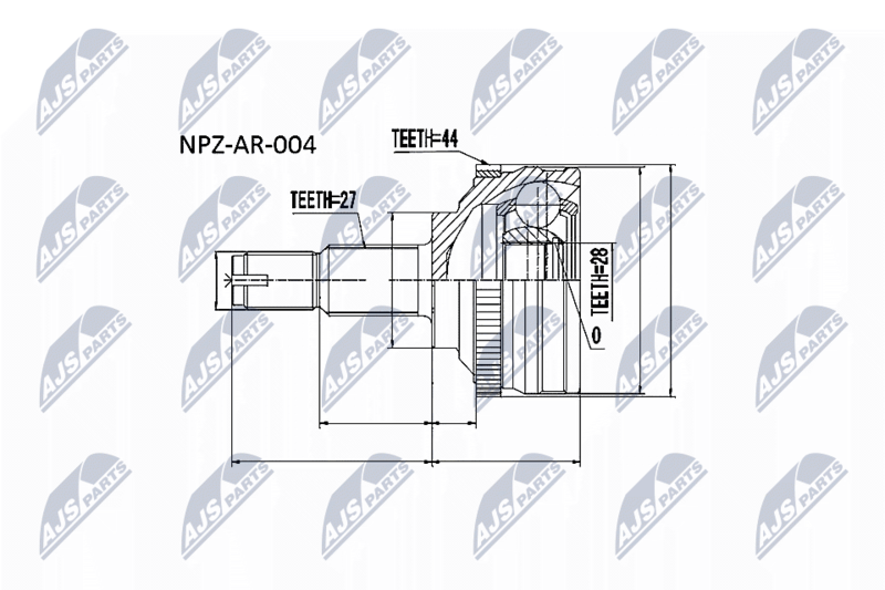 NTY NPZ-AR-004 Joint Kit, drive shaft