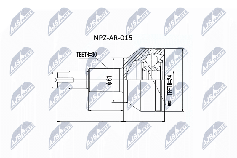 NTY NPZ-AR-015 Joint Kit, drive shaft