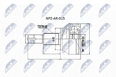 Joint Kit, drive shaft NTY NPZ-AR-015