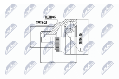 Joint Kit, drive shaft NTY NPZ-AU-003