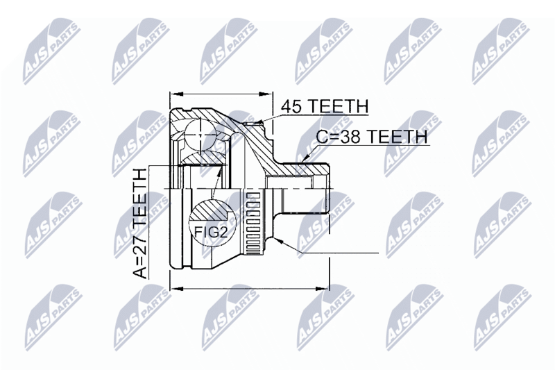 NTY NPZ-AU-047 Joint Kit, drive shaft