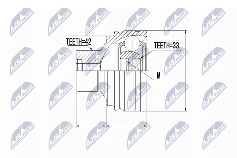 NTY NPZ-AU-051 Joint Kit, drive shaft
