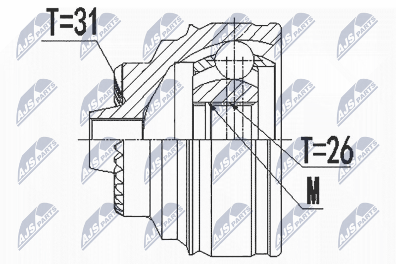 NTY NPZ-BM-022 Joint Kit, drive shaft