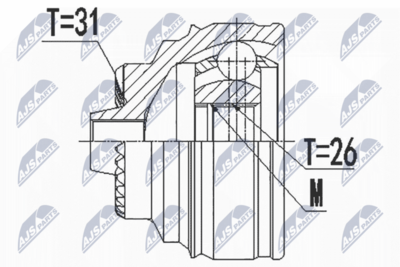 Joint Kit, drive shaft NTY NPZ-BM-022