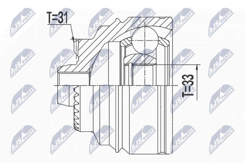 NTY NPZ-BM-025 Joint Kit, drive shaft