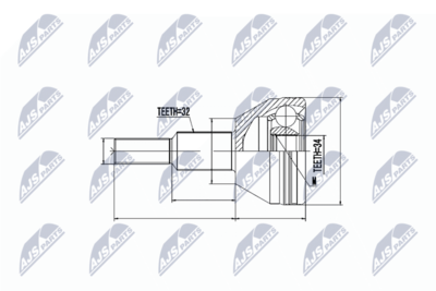 Joint Kit, drive shaft NTY NPZ-CH-007