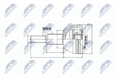 Joint Kit, drive shaft NTY NPZ-CH-016