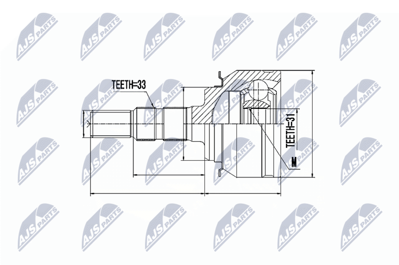 NTY NPZ-DW-008 Joint Kit, drive shaft