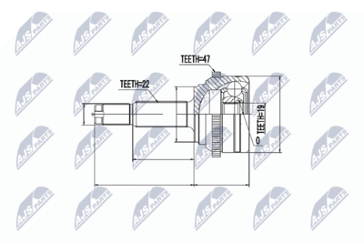 Joint Kit, drive shaft NTY NPZ-DW-018