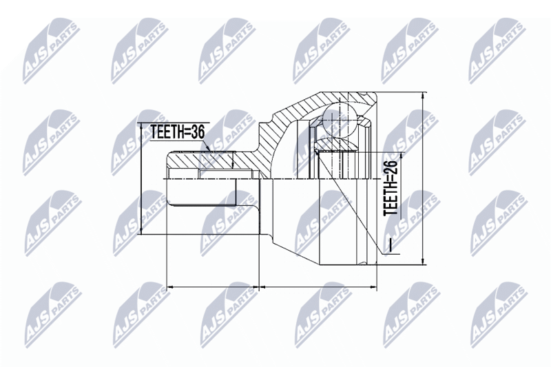 NTY NPZ-FR-016 Joint Kit, drive shaft