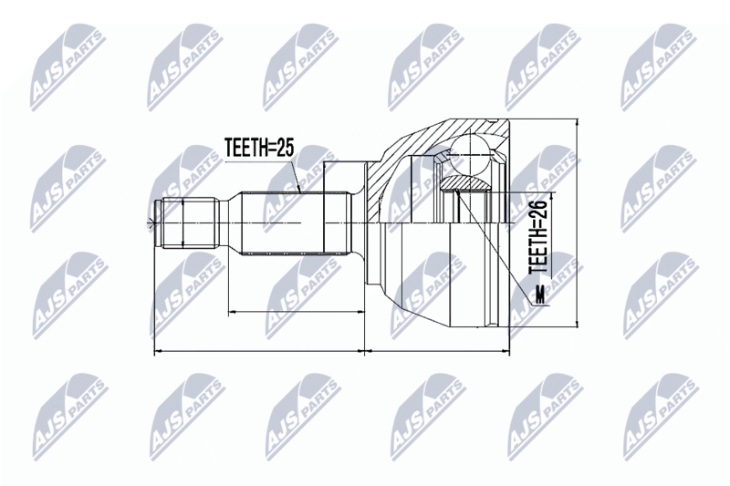 NTY NPZ-FR-017 Joint Kit, drive shaft