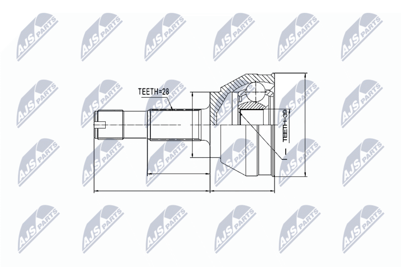 NTY NPZ-FT-019 Joint Kit, drive shaft