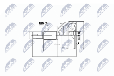 Joint Kit, drive shaft NTY NPZ-FT-035