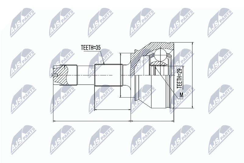NTY NPZ-FT-038 Joint Kit, drive shaft