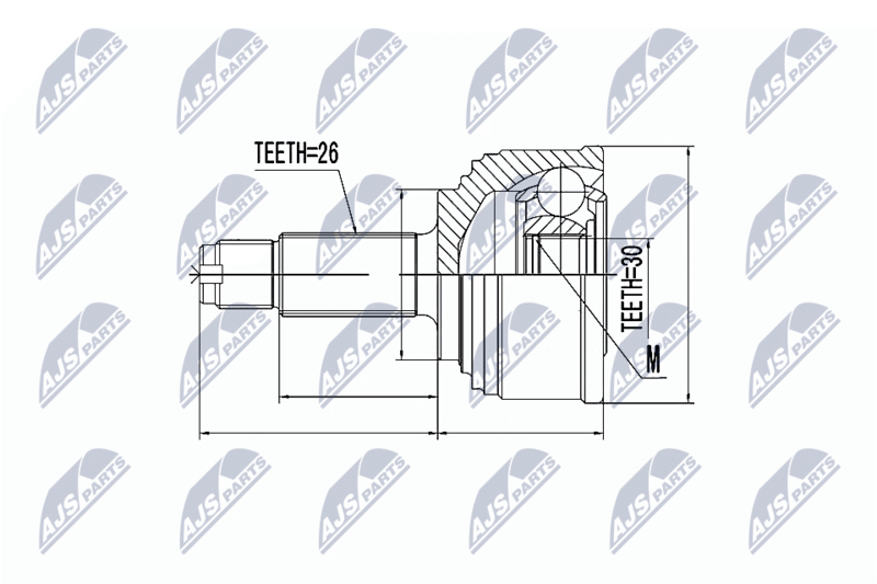 NTY NPZ-HD-014 Joint Kit, drive shaft