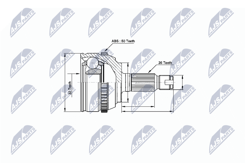 NTY NPZ-HD-037 Joint Kit, drive shaft