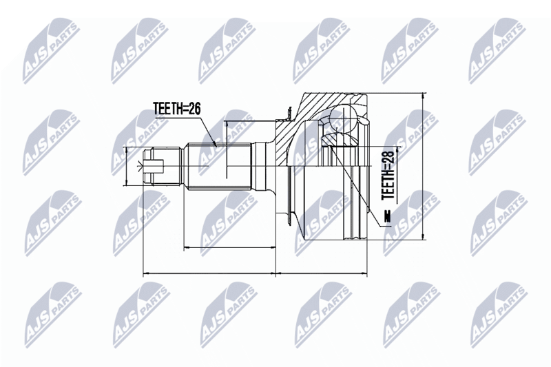 NTY NPZ-HD-039 Joint Kit, drive shaft