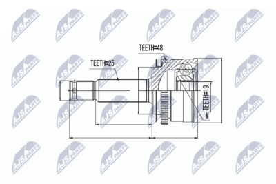 Joint Kit, drive shaft NTY NPZ-HY-502