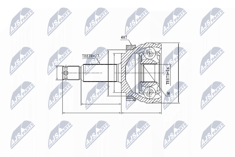 NTY NPZ-HY-507 Joint Kit, drive shaft