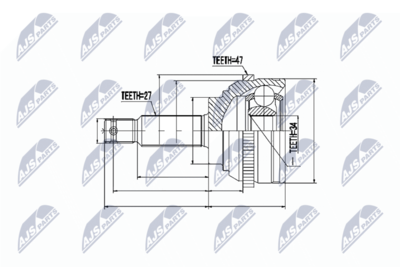 Joint Kit, drive shaft NTY NPZ-HY-509