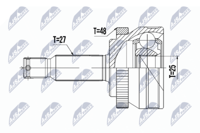 Joint Kit, drive shaft NTY NPZ-HY-517