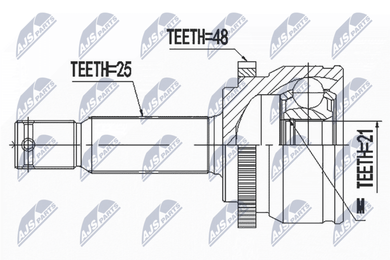 NTY NPZ-HY-555 Joint Kit, drive shaft