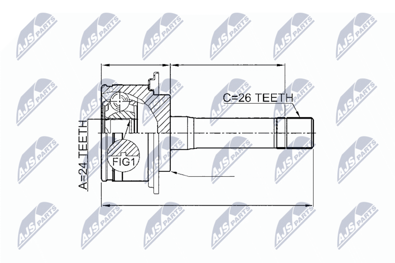 NTY NPZ-KA-348 Joint Kit, drive shaft