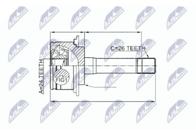 Joint Kit, drive shaft NTY NPZ-KA-348