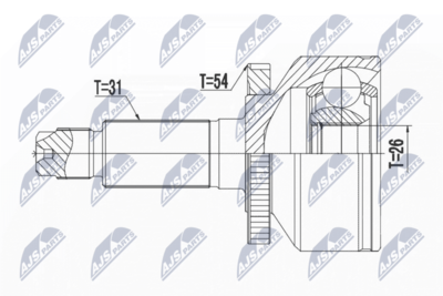 Joint Kit, drive shaft NTY NPZ-KA-365