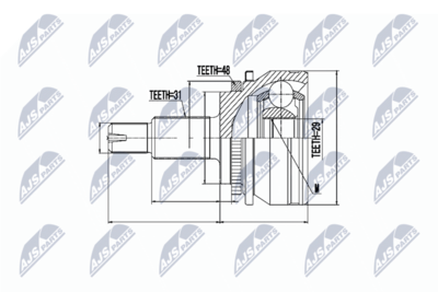 Joint Kit, drive shaft NTY NPZ-LR-006