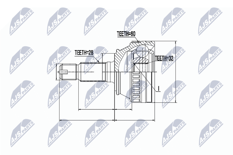 NTY NPZ-LR-009 Joint Kit, drive shaft