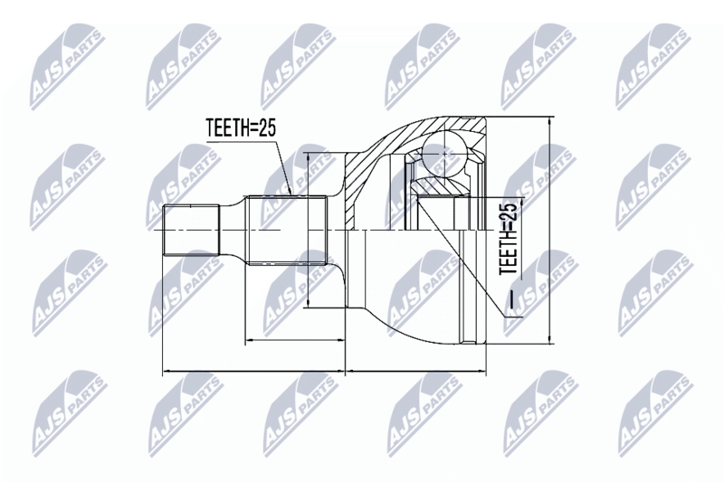 NTY NPZ-ME-007 Joint Kit, drive shaft