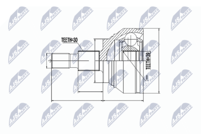 Joint Kit, drive shaft NTY NPZ-ME-012